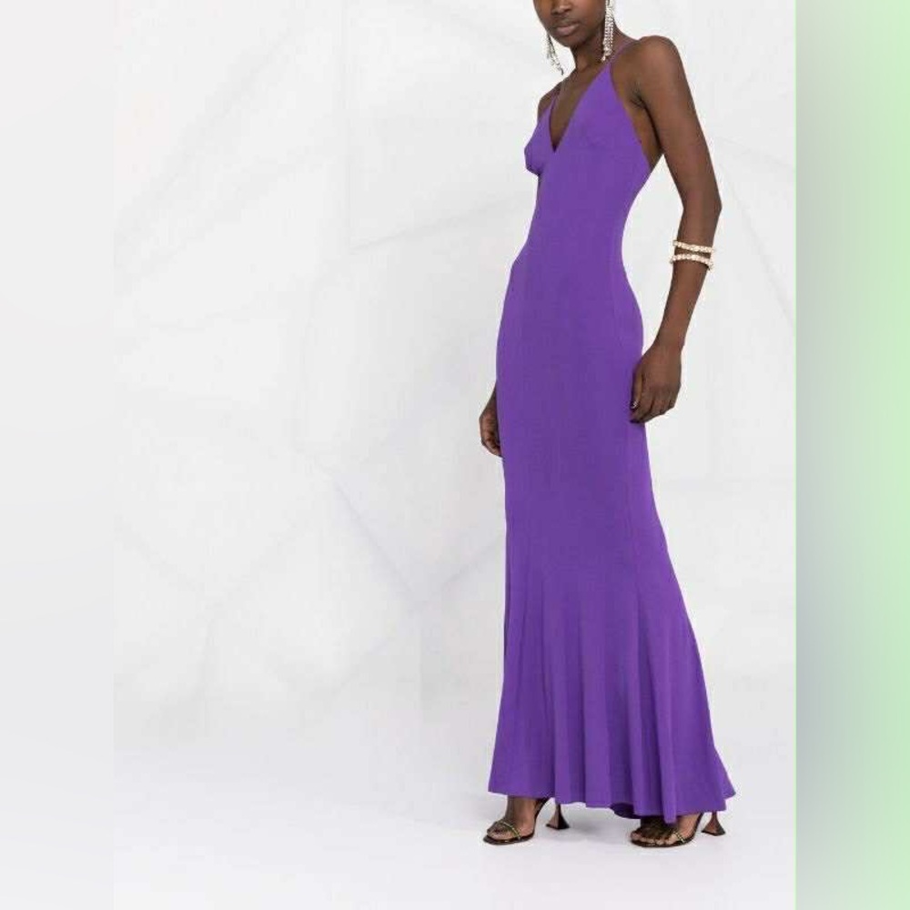 Alexandre Vauthier Purple One-Shoulder Elegant Maxi Dress XS